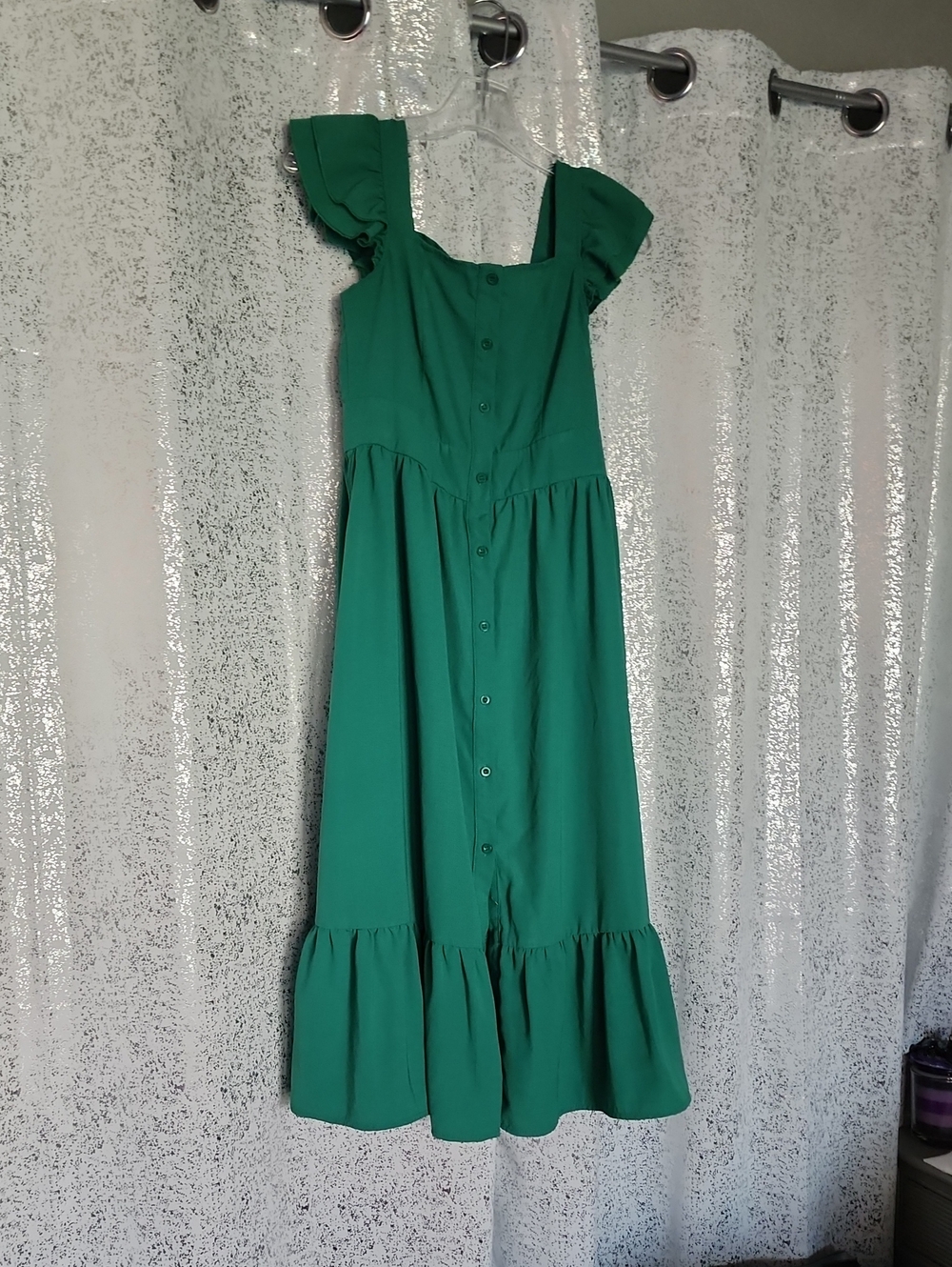"SHEIN" Ruffled Strap Midi Dress 💚